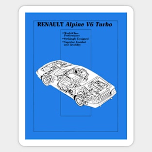 ALPINE RENAULT TURBO - brochure Sticker